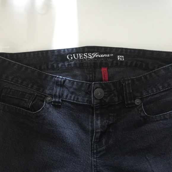 Vintage Guess Jeans, Size 29, Black WITH Matching Guess Top Size M - Picture 3 of 8